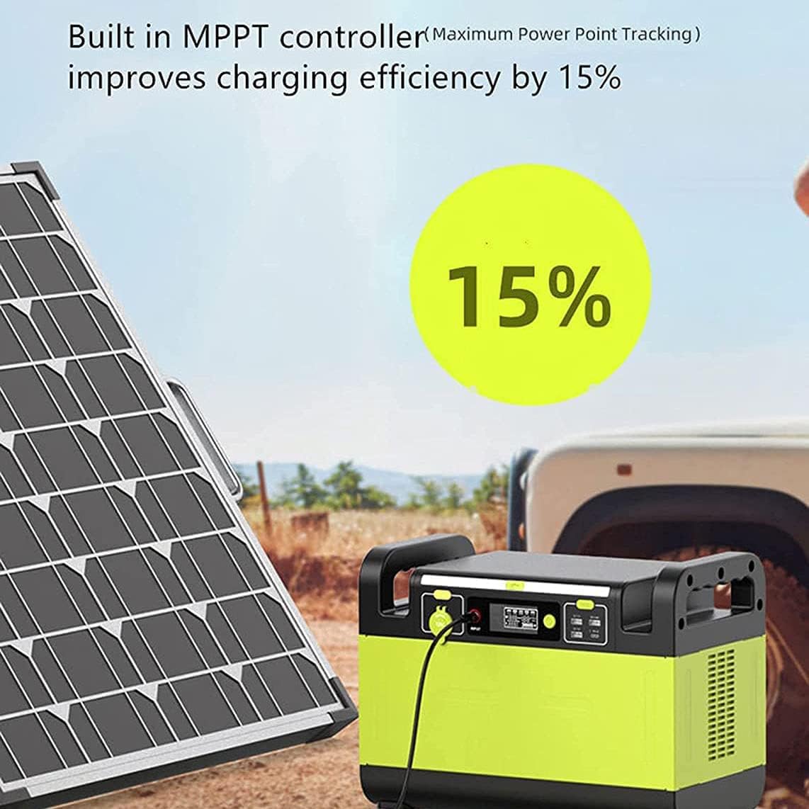 Generador solar para Exteriores, batería de Litio de Respaldo de 1344 WH
