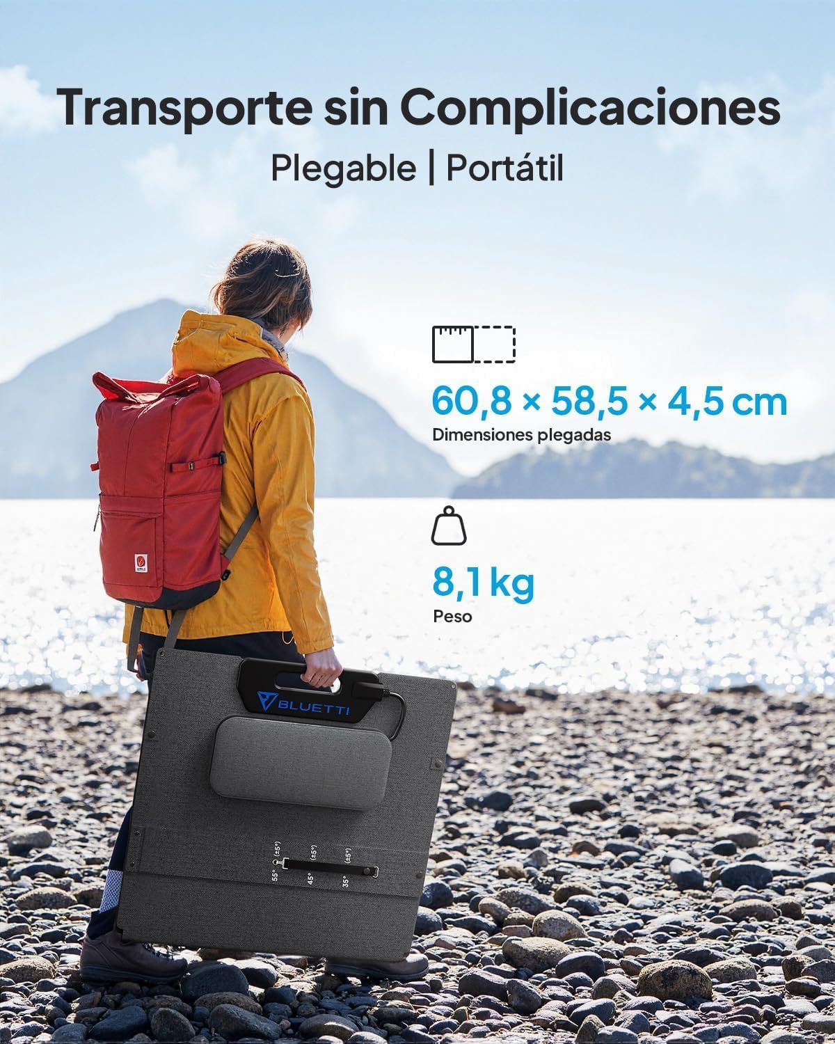 Generador Solar con 4 Panels Solares de 200W, 2764,8Wh Batería