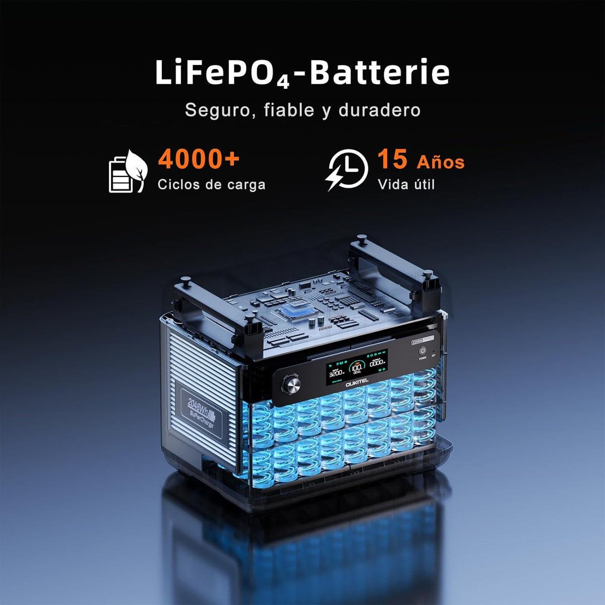 Estación de Energía Portátil 2048Wh | 3200W (Pico 6400W)