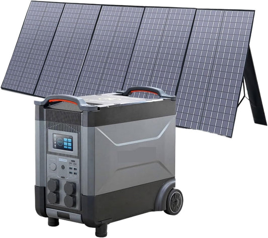 Generador Solar R4000 con Panel De 400 W, 4 Salidas CA 4000
