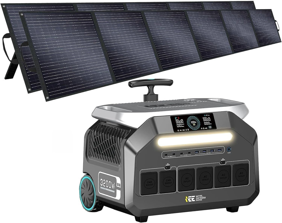 Estación de energía portátil P3200, 2048 Wh LiFePO4 Generador solar