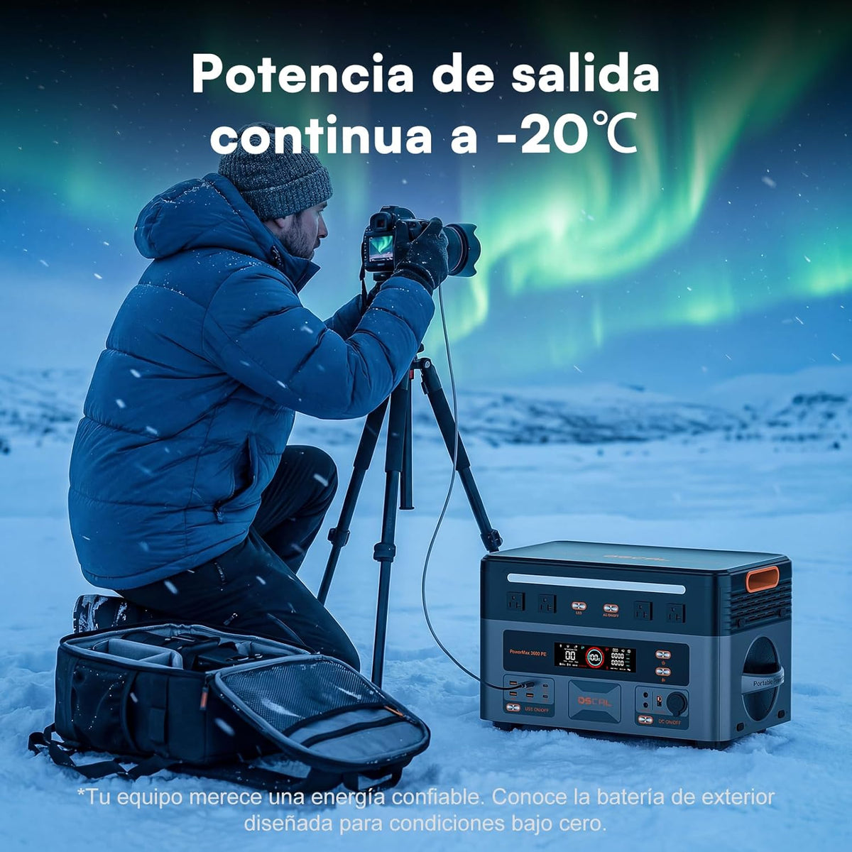Generador Solar Portatil, 3600W(7200W Pico) Estación de Energía 2016Wh