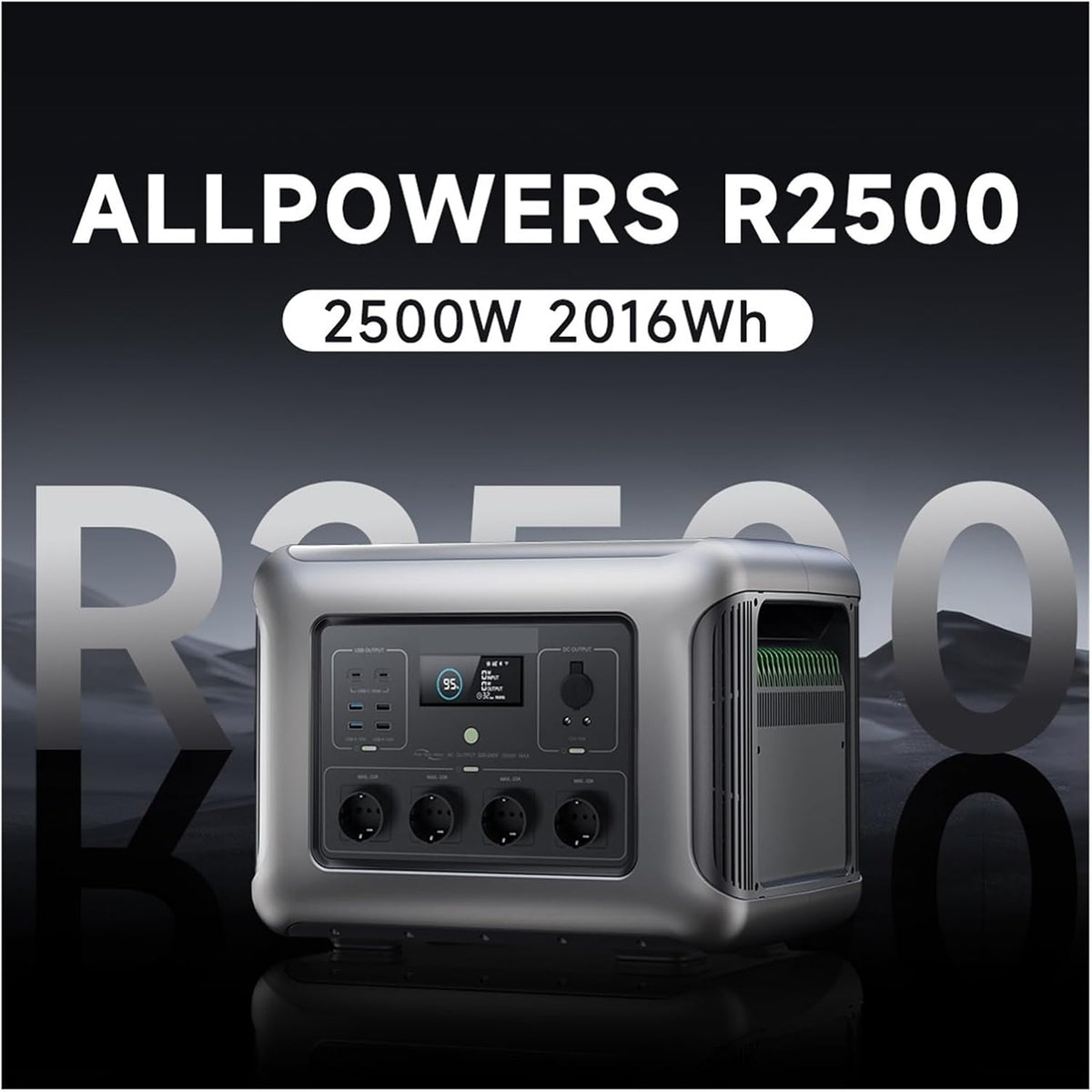 Generador Solar R2500 De 2500 W (pico 4000 W), Central Eléctrica Portátil