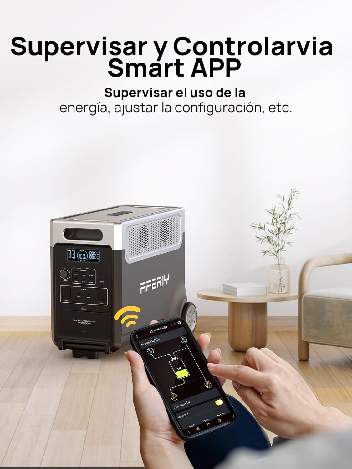 Generador Solar 3600 W Con 2 Paneles Solares de 400 W, Batería Portátil LiFePO4