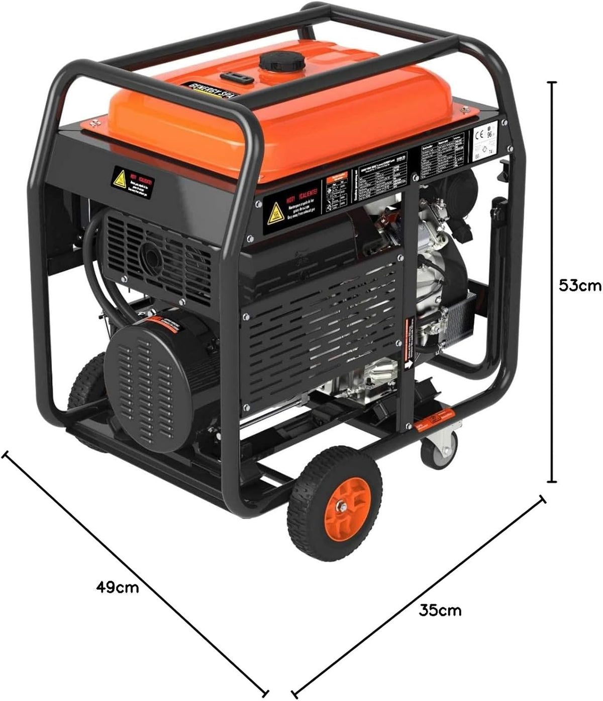 Generador de gasolina profesional SVR Iozard-S 15000 W, depósito de 50 L