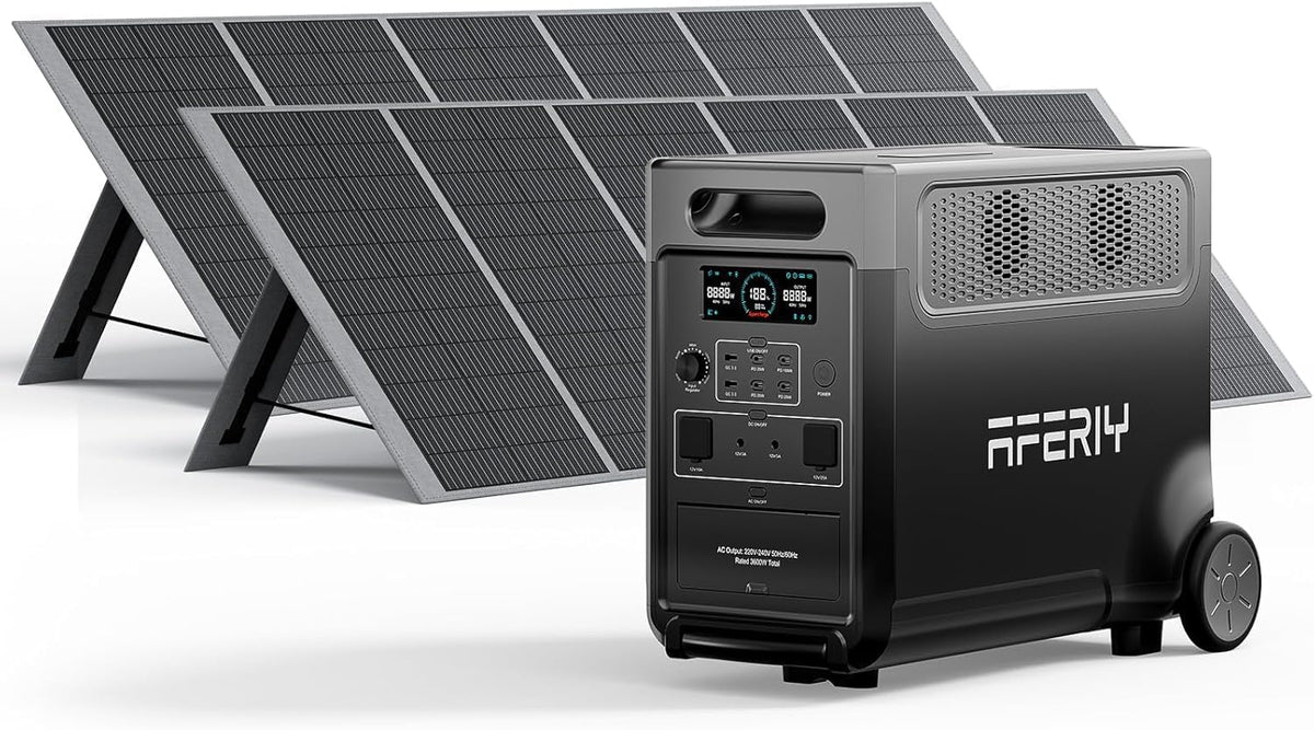 Generador Solar 3600 W Con 2 Paneles Solares de 400 W, Batería Portátil LiFePO4