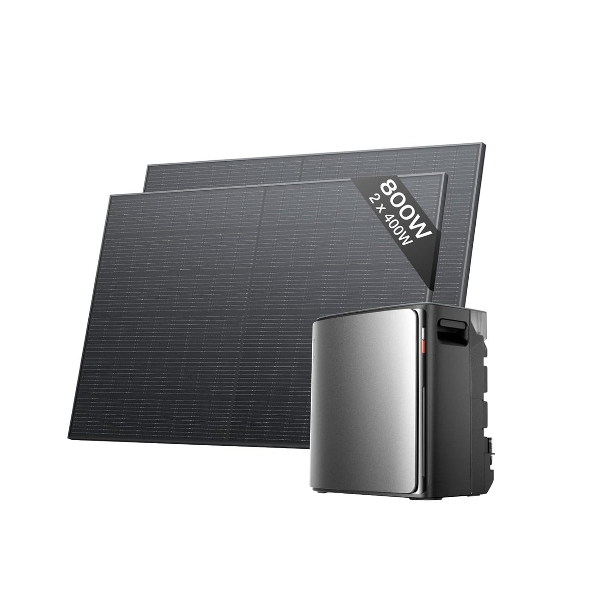 kit solar con 2 paneles solares de 400 W, entrada solar de 2800 W (4 MPPT)