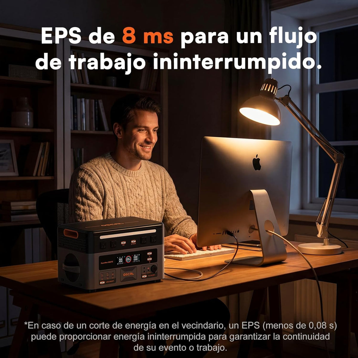 Generador Solar Portatil, 3600W(7200W Pico) Estación de Energía 2016Wh