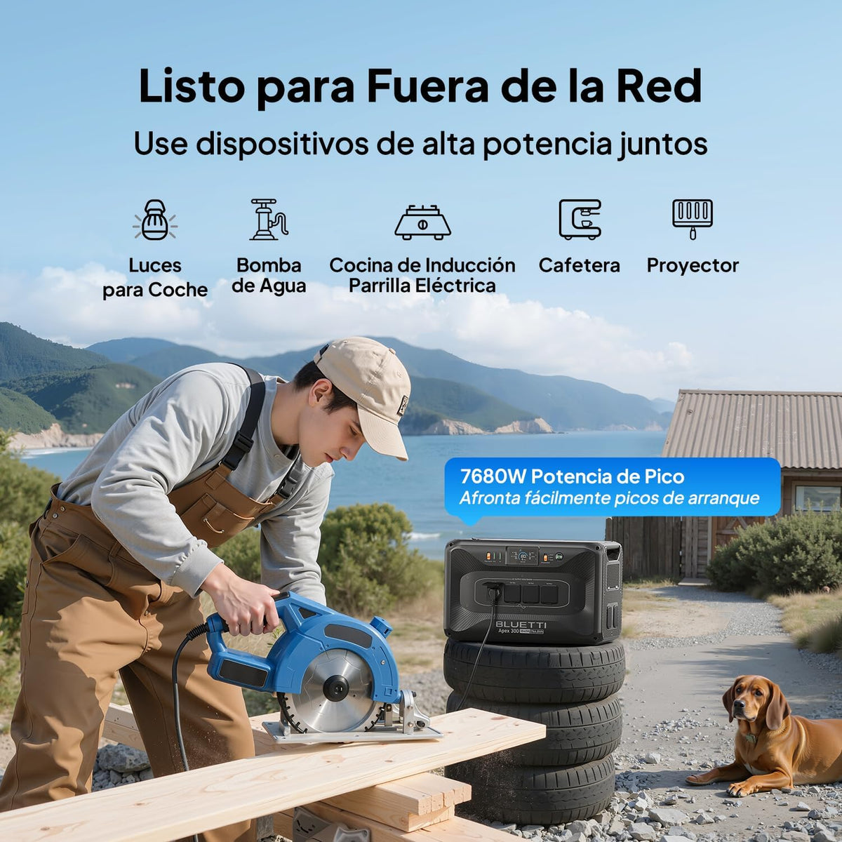 Generador Solar con 4 Panels Solares de 200W, 2764,8Wh Batería